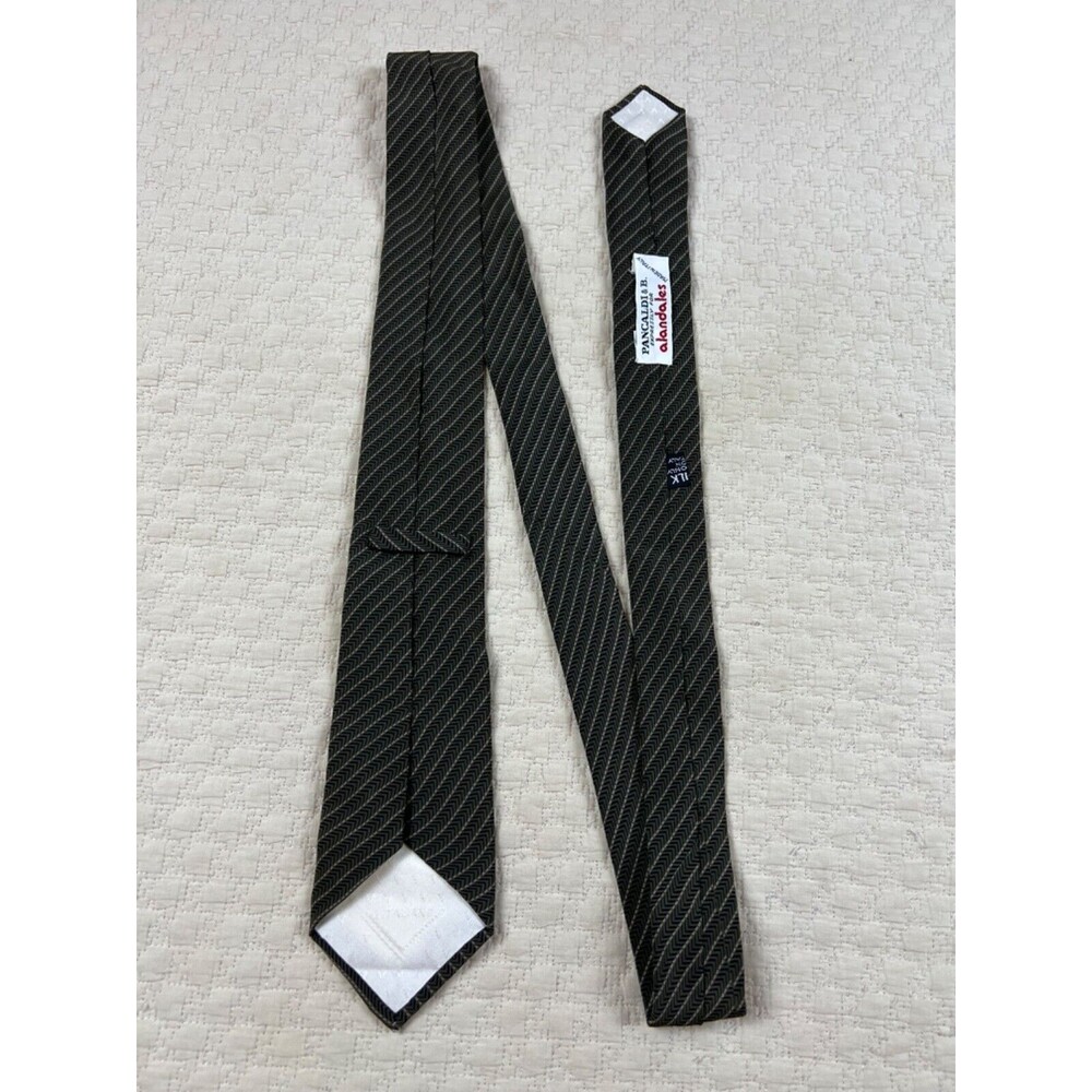 Vitaliano Pancaldi Chevron‎ Stripe Tie Skinny Vintage Alandales | 2.75"W 56"L